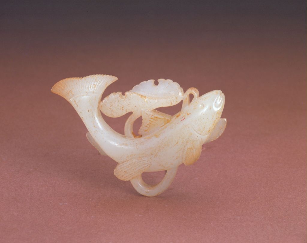 图片[1]-Jade fish lotus pendant-China Archive